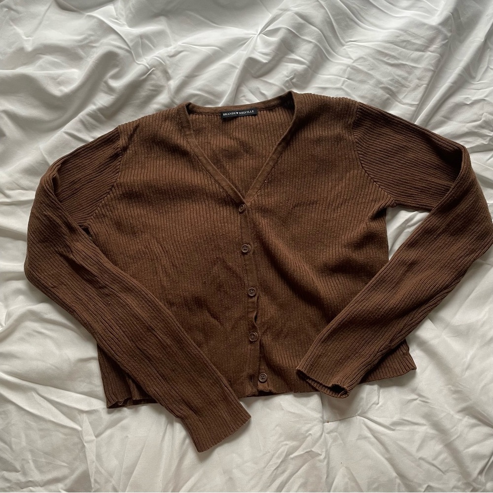 BRANDY MELVILLE BROWN CARDIGAN